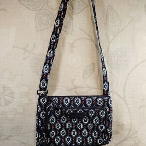Vera Bradley Navy and White Crossbody Bag